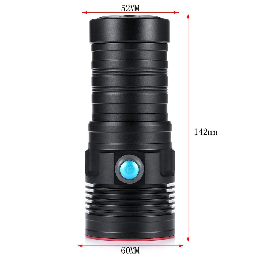 D05 Flashlight Dimensions 142x60x53mm