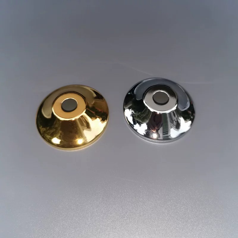Horn Lamp Cover Gold and Chrome Finish