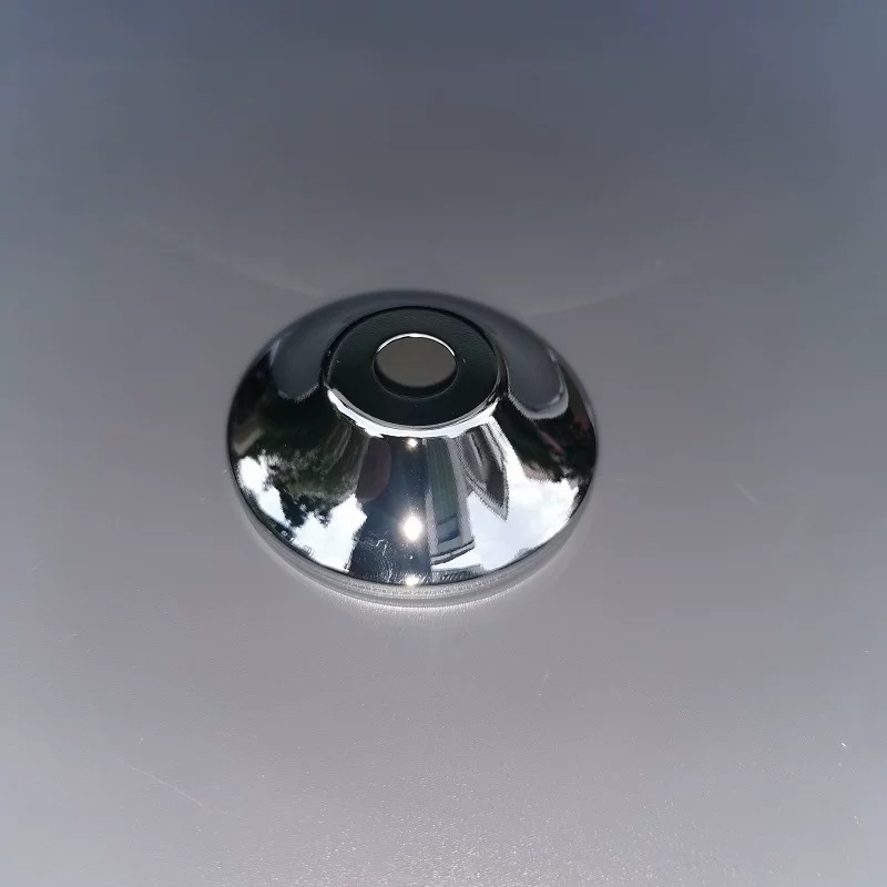Chrome Horn-Shaped Lamp Cover Side View