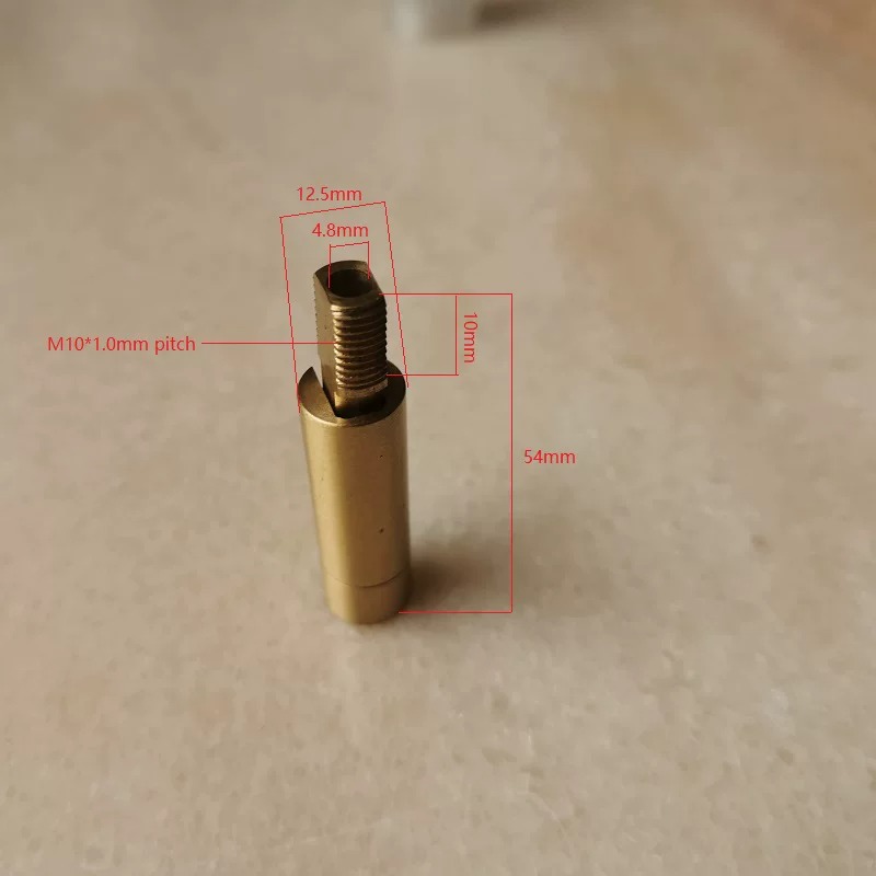 JH-576 M10 Brass Swivel Joint Dimensions 54mm 12.5mm M10 x 1.0mm