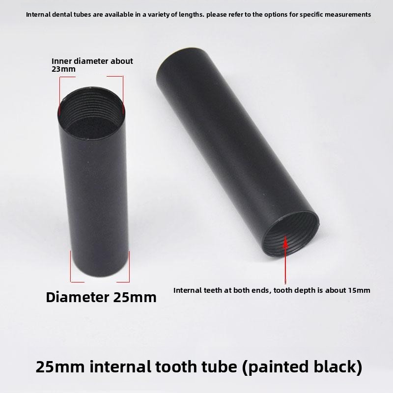 25mm Internal Tooth Tube - Product Overview with Dimensions