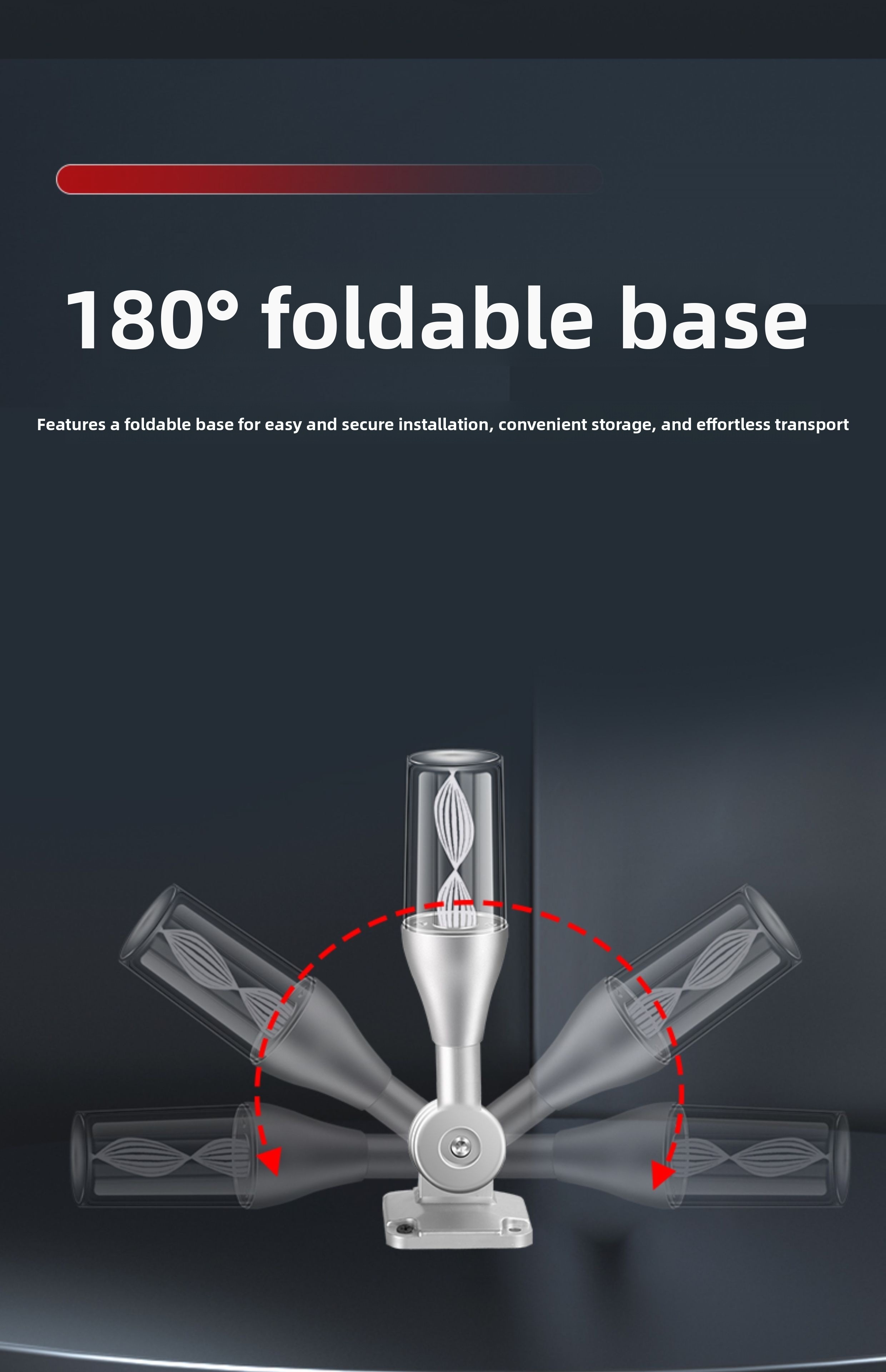 EXZS50NXB 180 Degree Foldable Base - Flat or Vertical Mounting