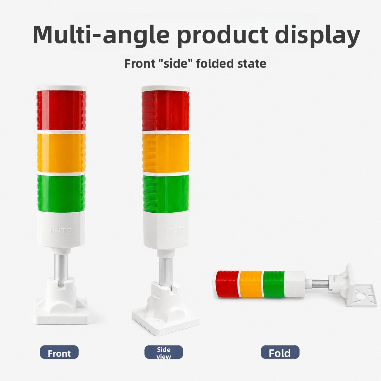 TD-50 LED Tower Signal Light Multi-Angle View Front Side Folded